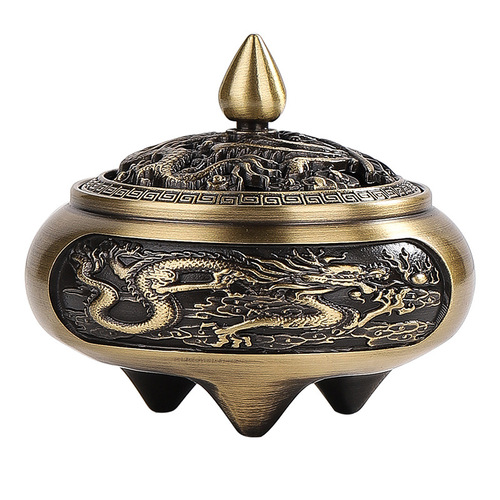 Copper incense burner wholesale pure copper sandalwood burner plate incense burner household new Chinese creative ornaments incense burner Buddhist supplies