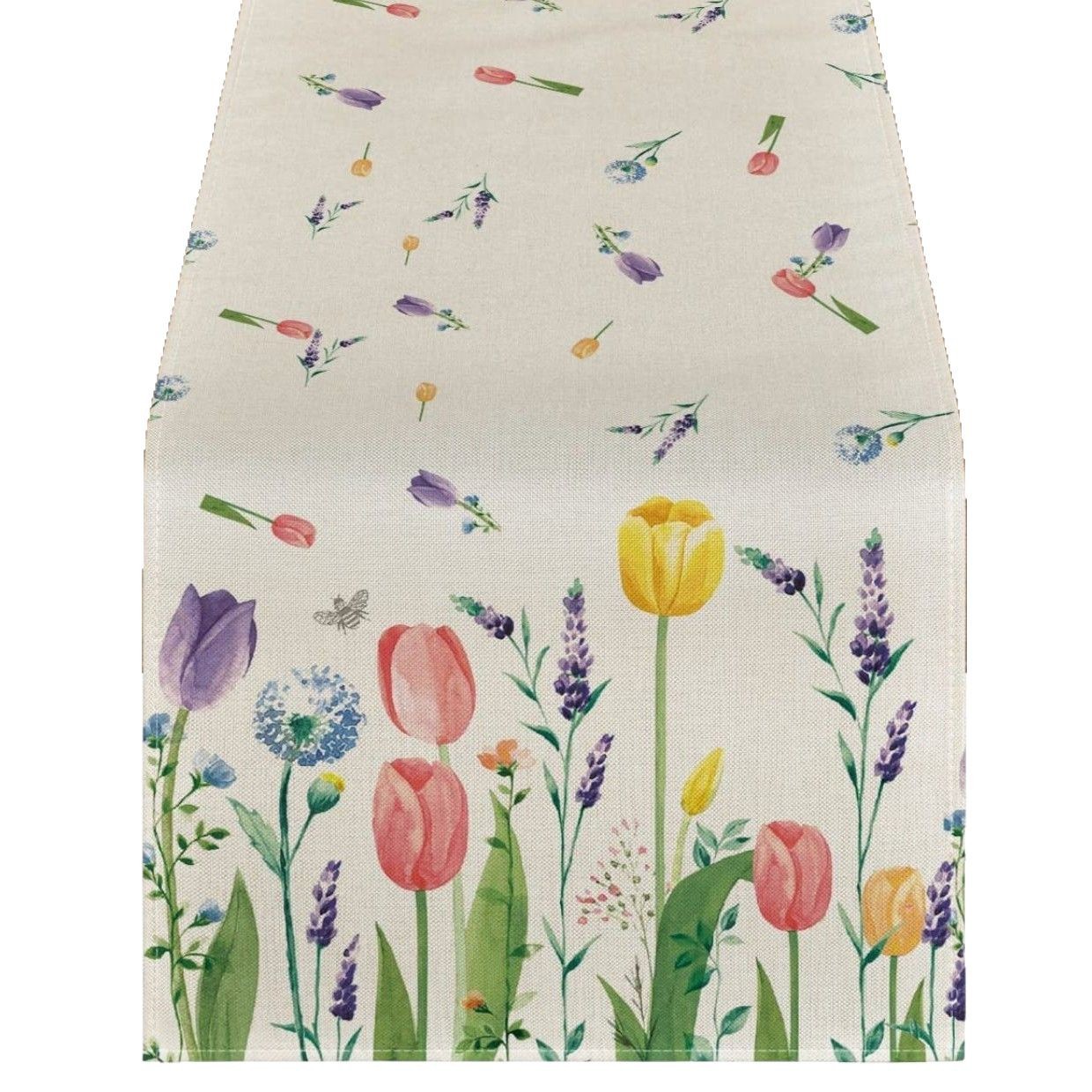 Amazonas transfronterizas caliente primavera bandera de mesa planta flores Inglés sala de estar decoración lino bandera de mesa
