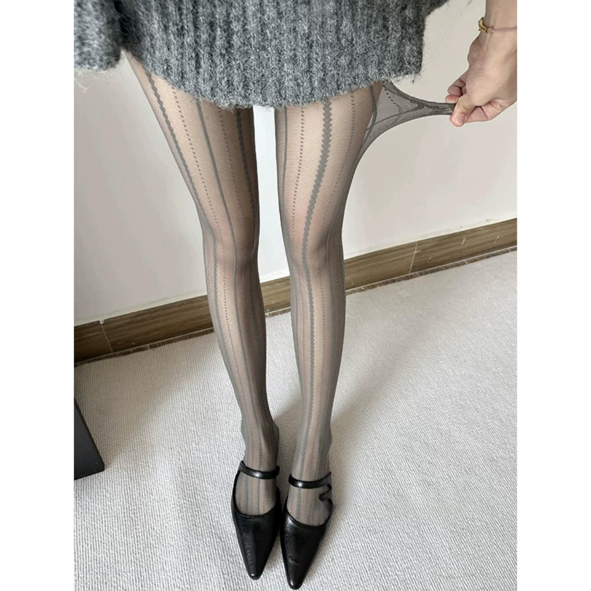 Black spring summer ultra thin tights, wholesale