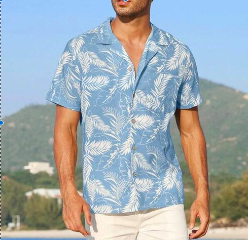 El verano Hawaiano de los hombres fronterizos del Amazonas imprimió la Fábrica de la fuente de la camisa de manga corta DINGZHI