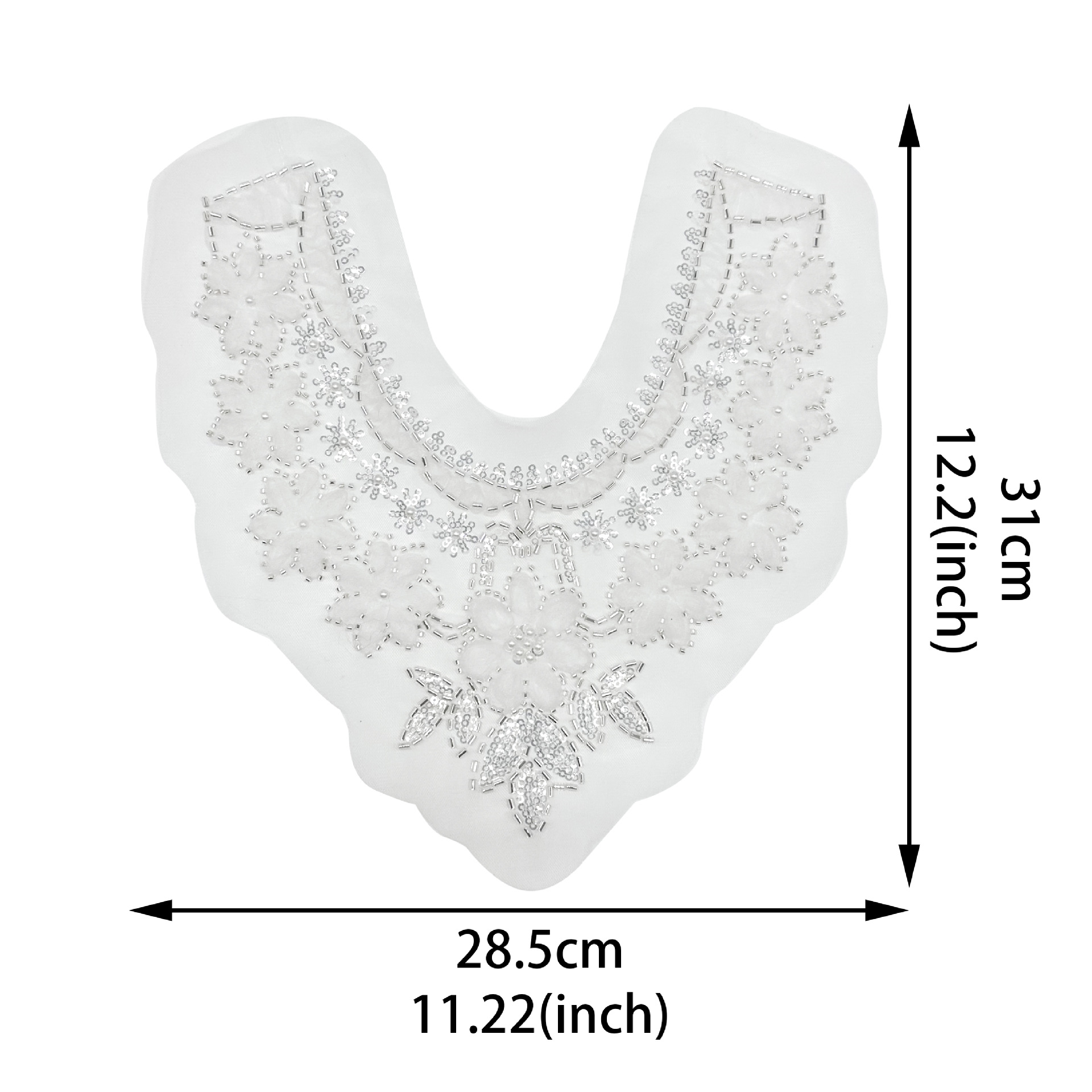 Hangzhou en línea explosión blanca U-cuello cuello cuello de esquinilla decoración con ropa vestido suéter de punto image 6