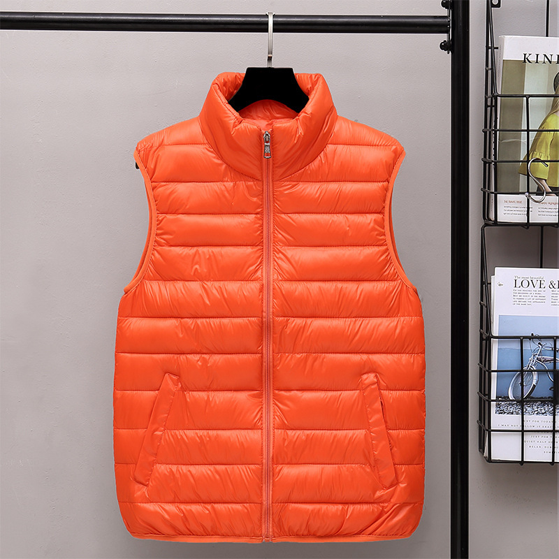 Men's sleeveless down cotton vest autumn and winter outerwear Korean style trendy waistcoat slim fit thickened stand collar plus size coat Men's sleeveless down cotton vest autumn and winter outerwear Korean style trendy waistcoat slim fit thickened stand collar plus size coat