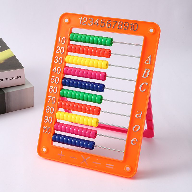 Gran ábaco ayuda de enseñanza matemática de primer grado ayuda de enseñanza infantil educación temprana más o menos estante de aula contador de niños