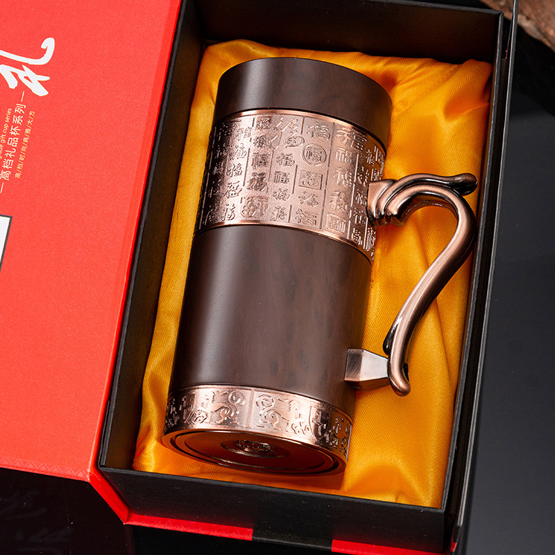 Yixing taza de aislamiento de arena púrpura, taza de té de burbujas para mujeres y hombres, regalo de cumpleaños para padres y maestros.