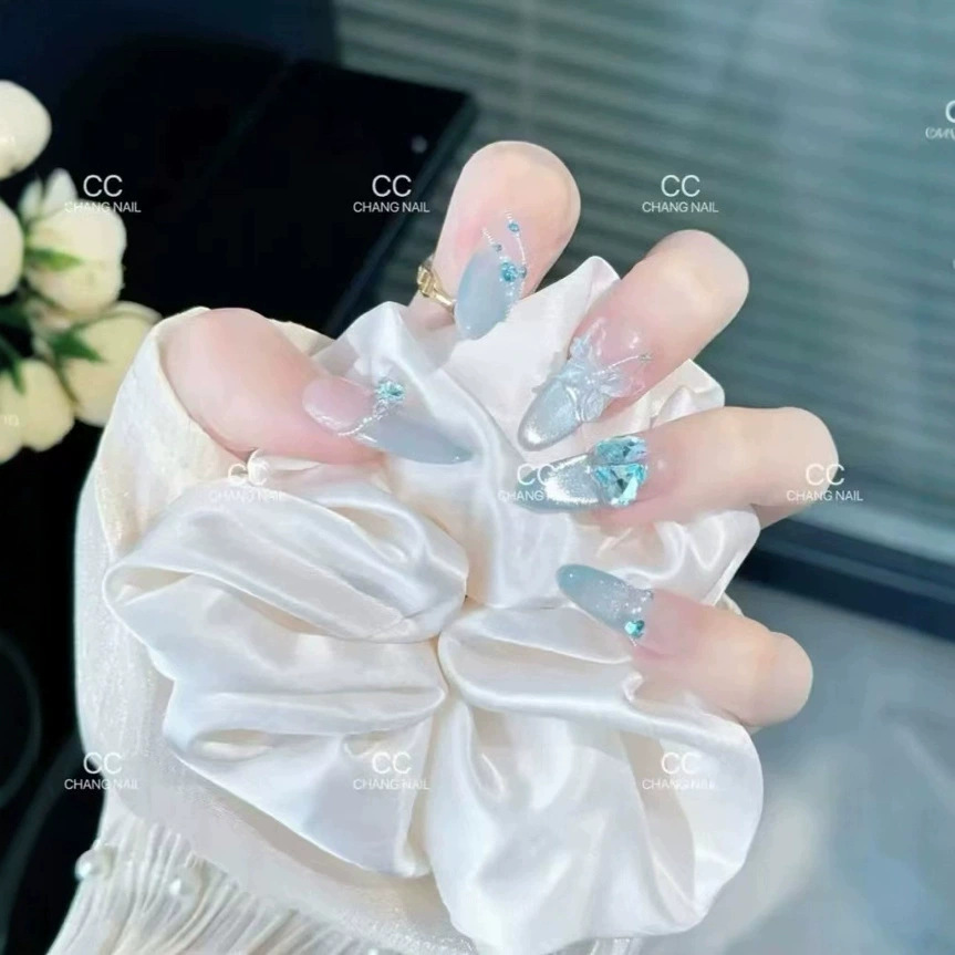 [Lan Che] Venta caliente Chi Meng Lanling Pure Handmade Armor Temperamento Fairy Butterfly Pure Desire Nail Art Adornos