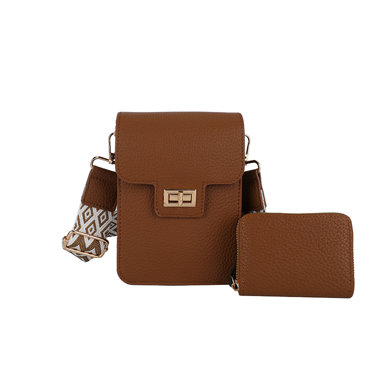 Bolsos para mujer 2025 nuevo bolso vertical para teléfono móvil transfronterizo, monedero colgante, bolso de mensajero con correa de hombro ancha retro de alta gama