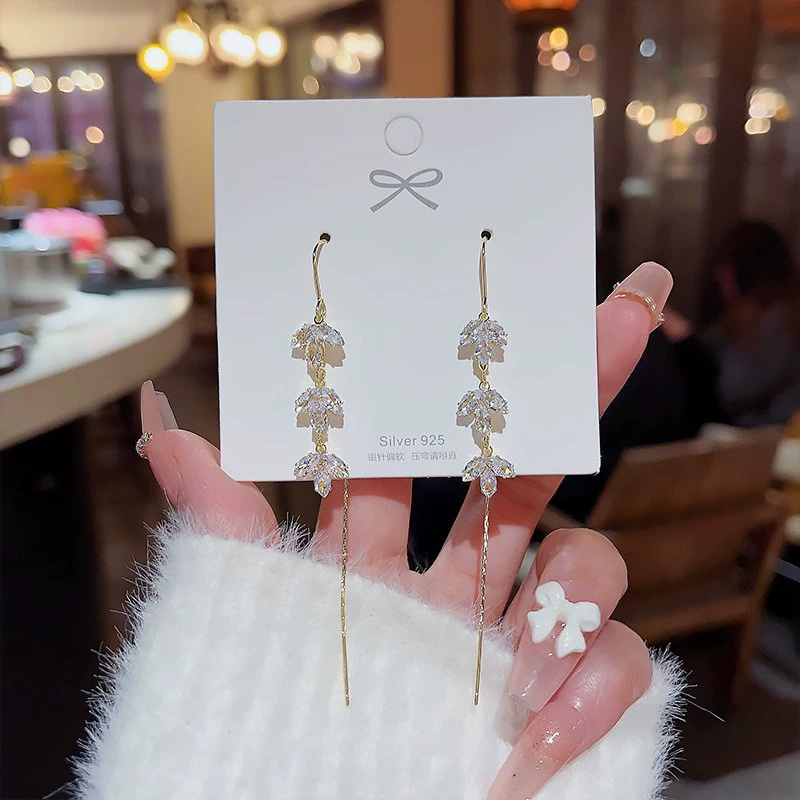 Серебряная игла, серьги из жемчуга, образец 925, стиль легкой роскоши, оптовая торговля
