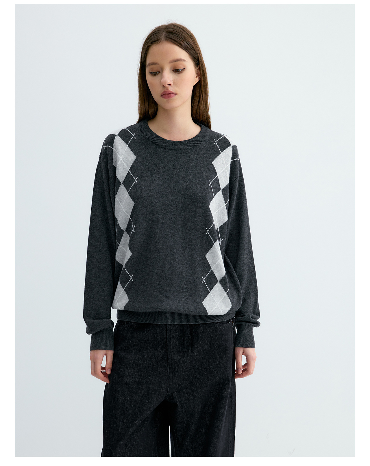 UNF Ralph Plaid 300g Crew Neck Sweater
