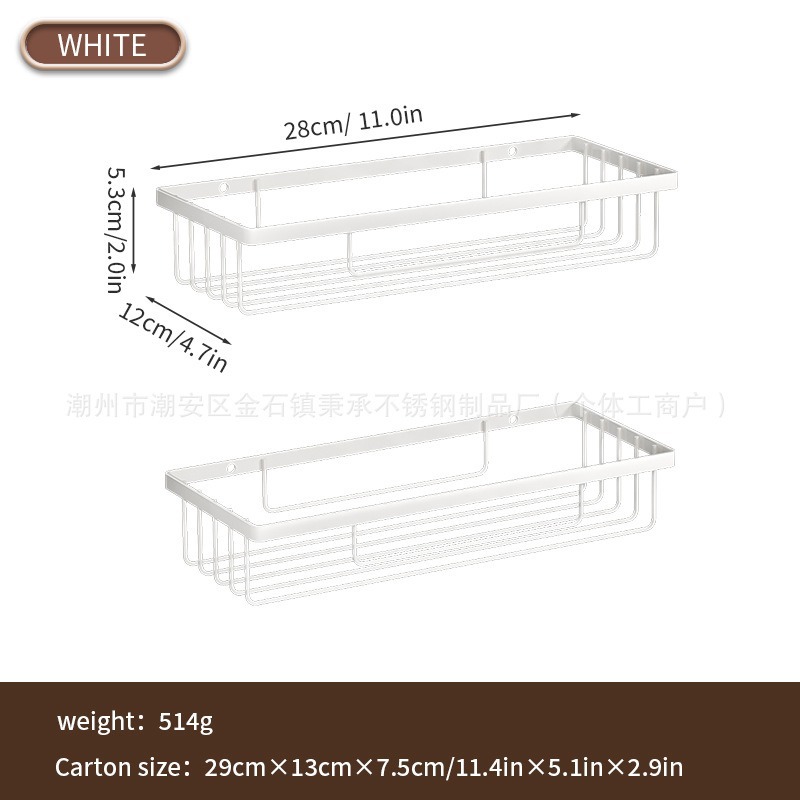 Rack de almacenamiento de artículos de baño sin perforación Rack de almacenamiento de jabón de baño casero