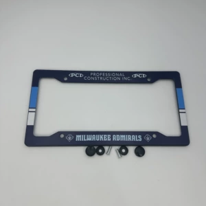 US standard four-hole plastic small round hole full-print license plate frame, personalized car license plate frame, decorative frame, license plate holder