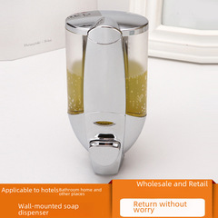 Wholesale wall-mounted ABS electroplated single-head liquid soap dispenser hotel shampoo box soap dispenser hand soap dispenser shower caddy