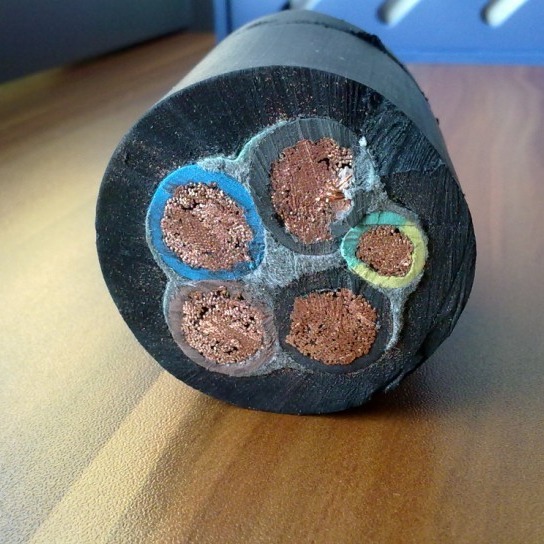 橡套软电缆抗拉耐磨3*120+2*50电缆线柔韧工业专用