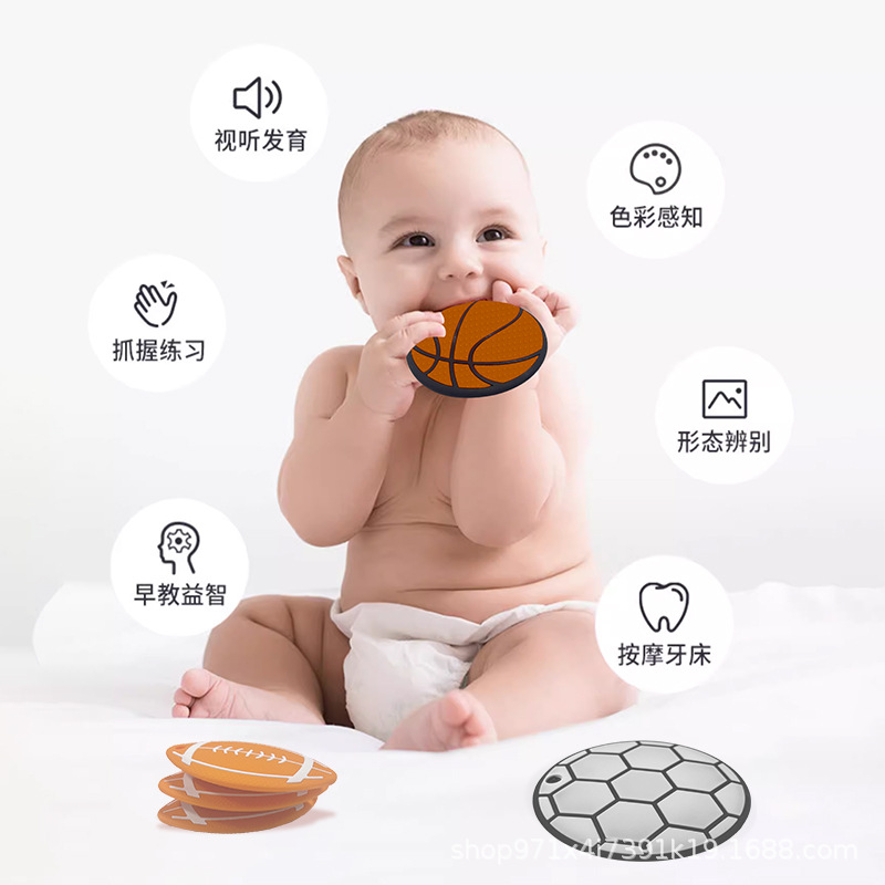 Amazon transfronteriza venta caliente madre e infante diente infantil fácil de limpiar medio ambiente alimenticio dientes molares para bebés anti-comerción diente de mano