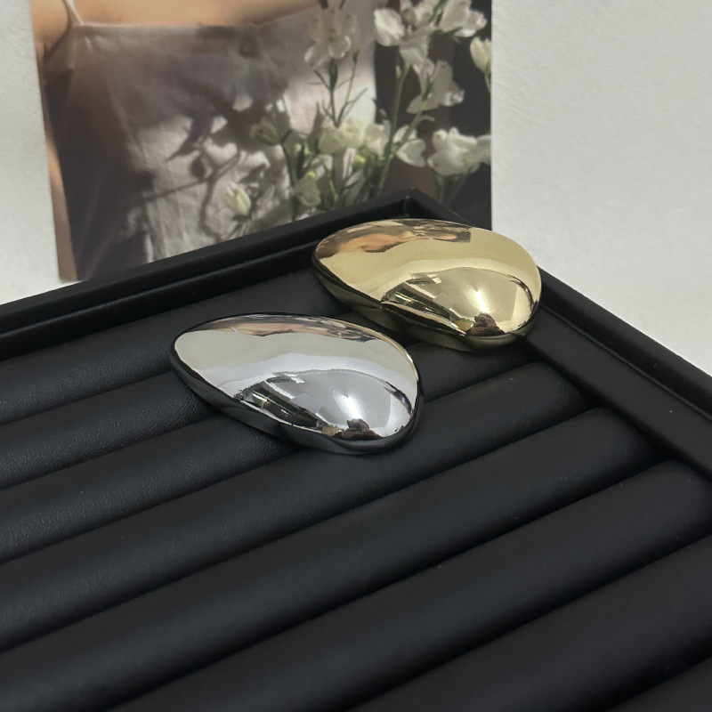 Minimalistische Damenbrosuche In Wassertropfen-optik Glänzend_voghion.com