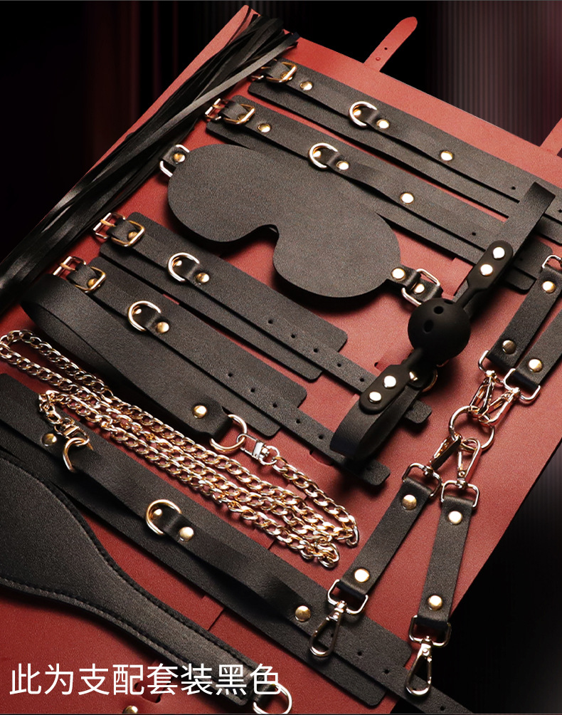 PU Leather Bondage Set with Hand and Foot Cuffs, Oral Ball, and Storage Bag — detail image 10