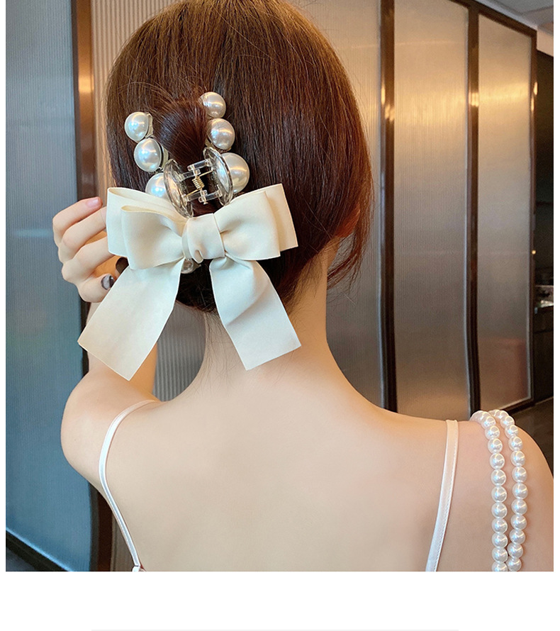 Pearl Bow Korean Style Hair Clip Wholesale Jewelry Nihaojewelry display picture 1