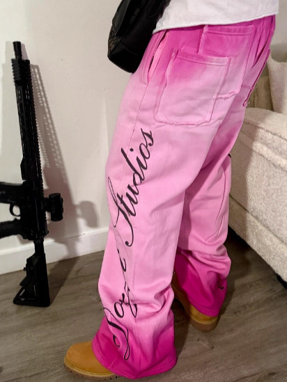 2025 otoño y invierno transfronterizos nuevos pantalones rectos sueltos estilo europeo y americano personalidad hip-hop al por mayor