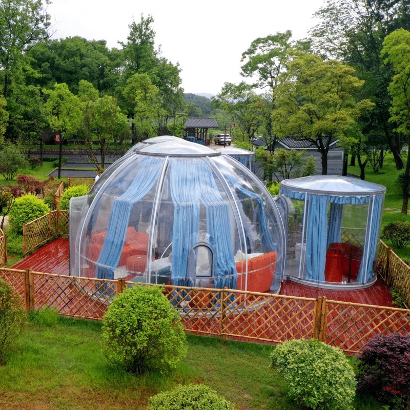 Fabricantes de casas privadas PC Star Vacancy Mobile Scenic Spot Camping Spherical Tent Villa al aire libre Residency Bubble House