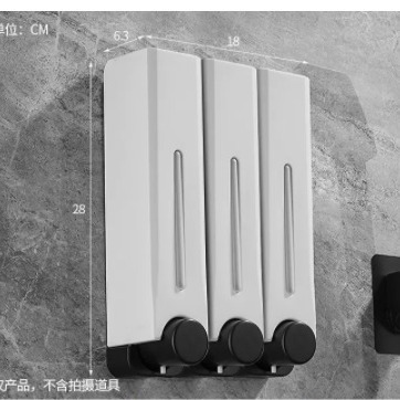 Dispensador de jabón de gran capacidad de 500ml, dispensador de líquido con presión de resorte, dispensador de jabón sin perforaciones, caja de desinfectante para manos, lujo ligero