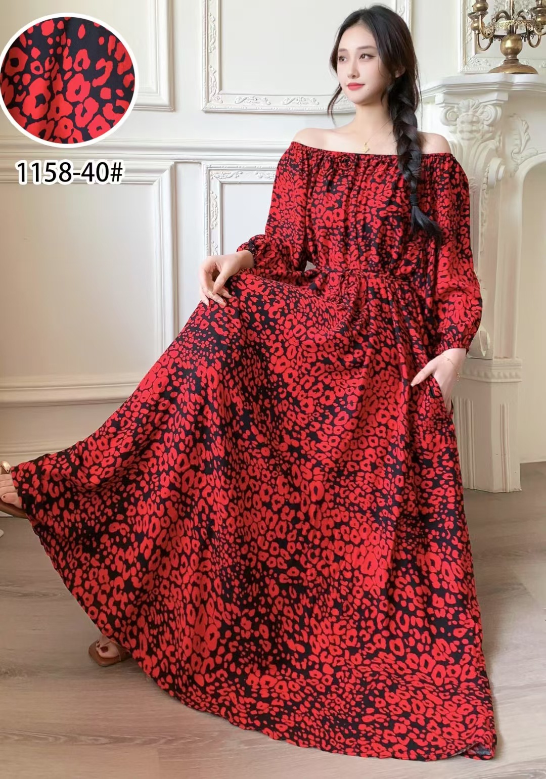 Ropa de mujer de talla grande transfronteriza europea y americana, vestido informal de algodón largo hasta la rodilla, holgado y cómodo, para verano, ropa de maternidad.