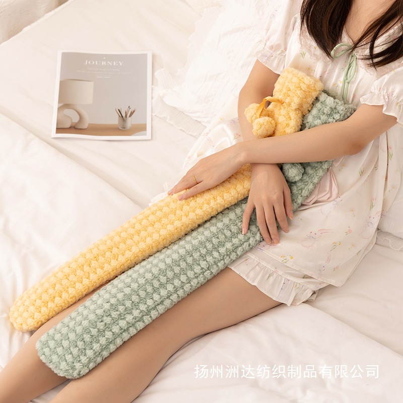 Bolsa de agua caliente almohada larga almohada de abrazamiento para niñas dormir piernas de cama cama de peluche dormitorio de estudiantes de invierno