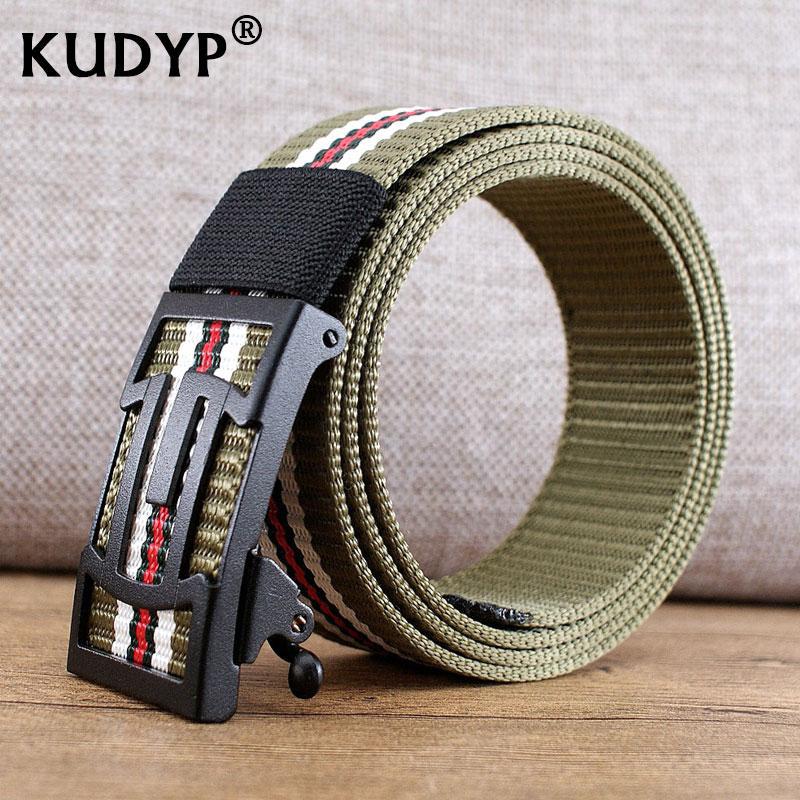 Cinturón automático de nailon ancho 35 mm para hombre uso diario