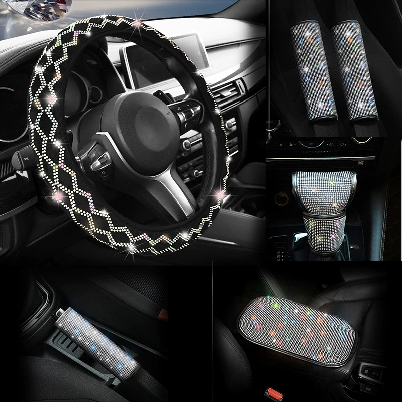 Трансграничная внешняя торговля взрывные автомобильные рулевые чехлы с бриллиантами