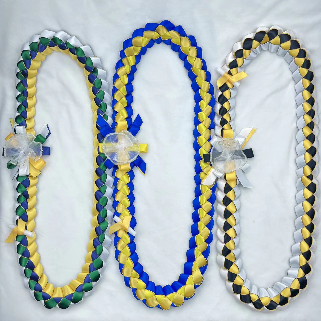 双层毕业缎带绳2023花环编织带项圈礼带多彩色誉绳丝带亚马逊