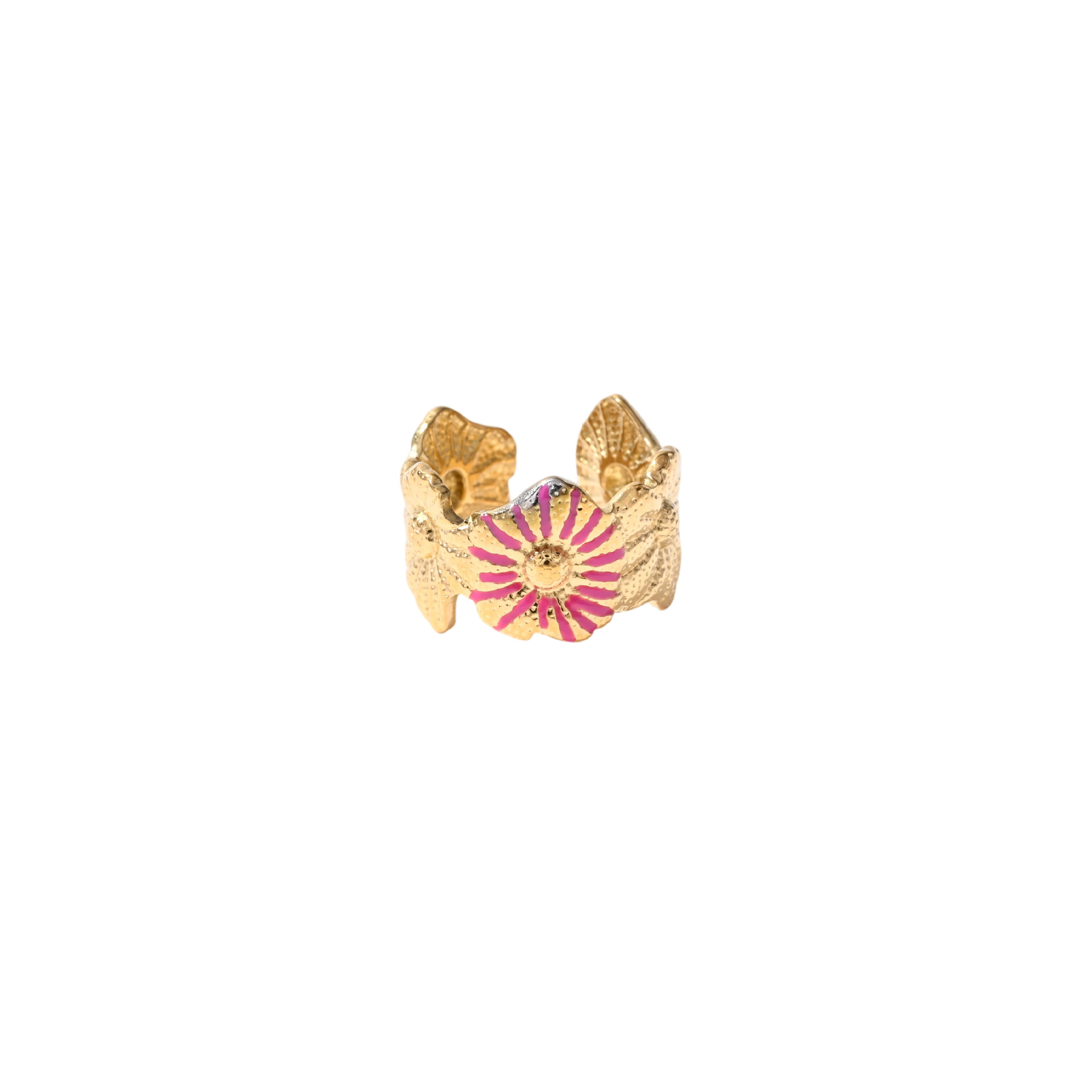 TENA Europa y los Estados Unidos acero inoxidable transfronterizo margarita estilo francés lujo ligero de alto nivel sensación anillo de anillo de mano femenina lote de joyas de mano
