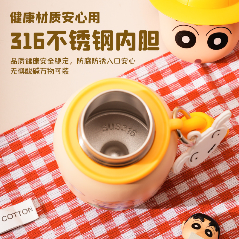 【三幅】2025蜡笔小新迷你保温杯女生高颜值杯子可爱迷你口袋杯|undefined