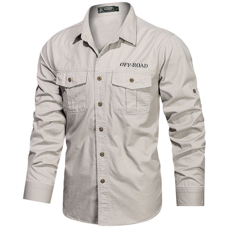 Camisas de hombre chaqueta de primavera y otoño delgada ropa de trabajo transpirable casual ropa de hombre chaqueta de moda de primavera y otoño chaqueta