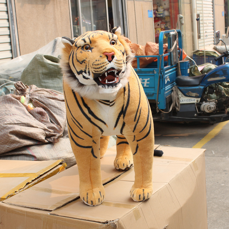 Wholesale Realistic Tiger Plush Toys, Large Siberian Tiger Animal Photography Props, Scene Decoration Plush Tiger Doll