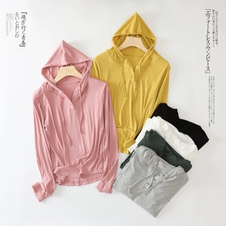 欧货打底衫内搭上衣女春秋装2024年新款设计感上衣纯色连帽体恤潮