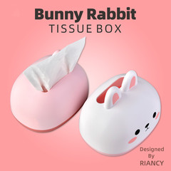 創意RB760邦尼兔紙巾筒立體卡通捲紙收納筒衛浴抽取式抽紙盒