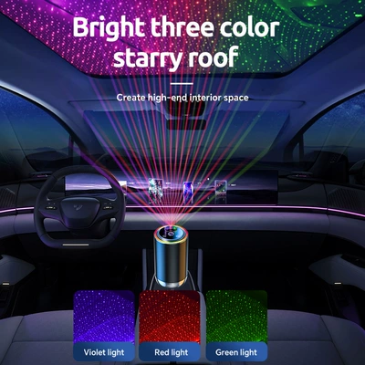 Three-Color Starry Sky Voice-Activated Car Car Perfume Aromatherapy