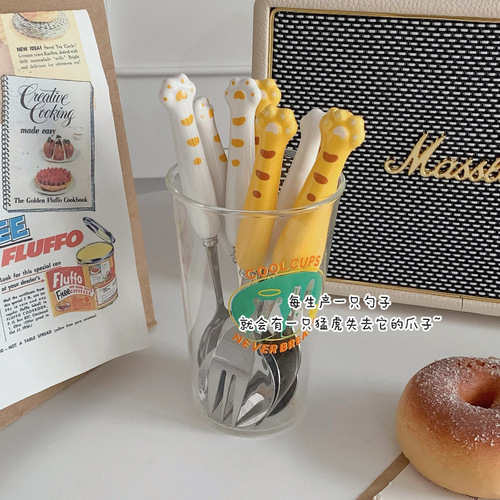 Cute and High-Quality Spoons - Whimsical Tiger Cartoon Children's Dessert Spoons - Small Spoons Wholesale - Jieyang Ceramic Spoons