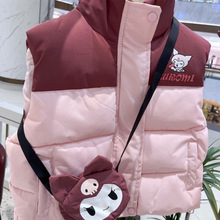 女童棉衣外套新款2025中大童冬装加绒洋气加厚棉服儿童冬季棉马甲