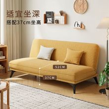 折叠一体沙发床灯芯绒复古坐卧两用书房小户型客厅多功能沙发家用