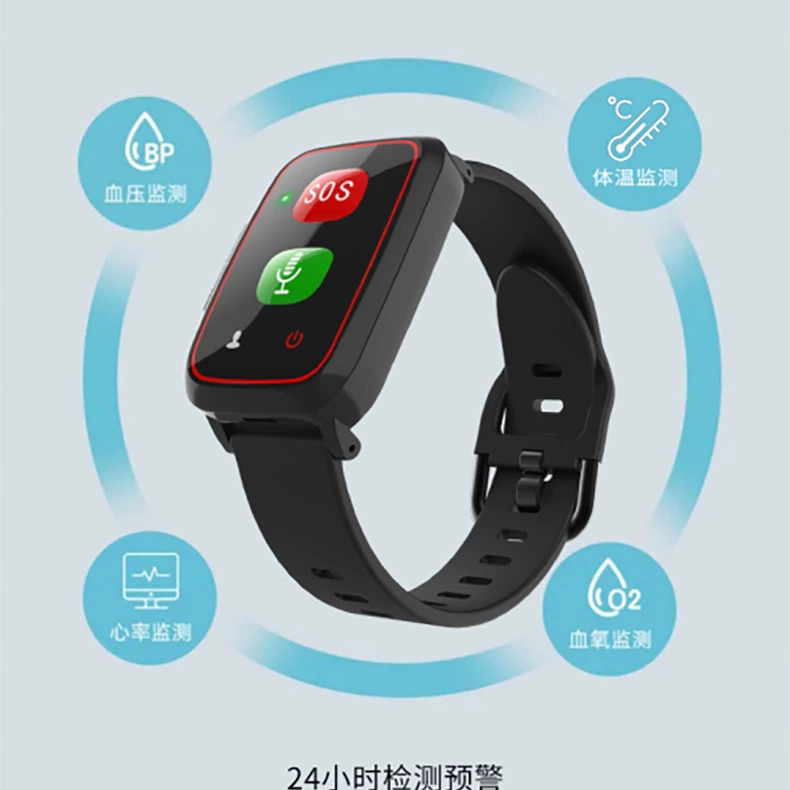 With synchronisation with phone, smart watch for elderly, digital bracelet, tracks heartbeat