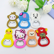 创意卡通开瓶器多功能冰箱贴啤酒起子硅胶可爱酒具启瓶器开酒器具