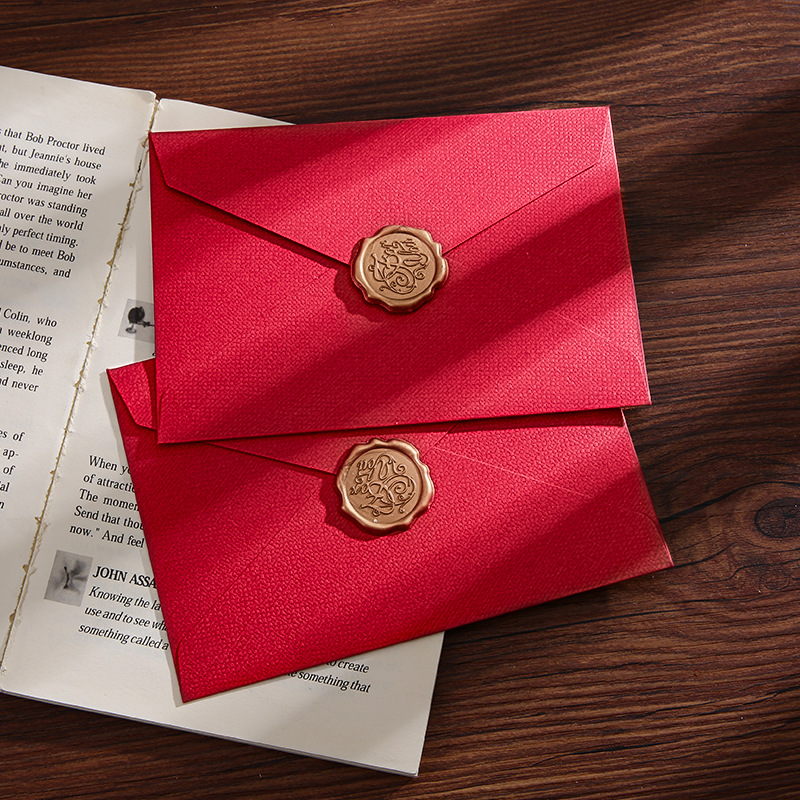 Sobre de lino grueso, juego de papelería de alta gama, carta de amor de confesión escrita a mano retro, carta de invitación con cabecera de carta de escritura de piel de vaca