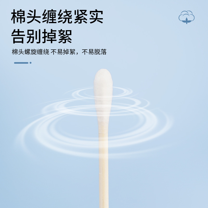 使い捨て滅菌医療綿棒シングルヘッド創傷消毒および滅菌ベビークリーニング木製ロング綿棒卸売|undefined
