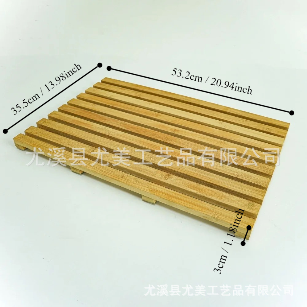 Baño de madera maciza cocina tapete de madera antideslizante pedal de madera anticorrosiva para exteriores