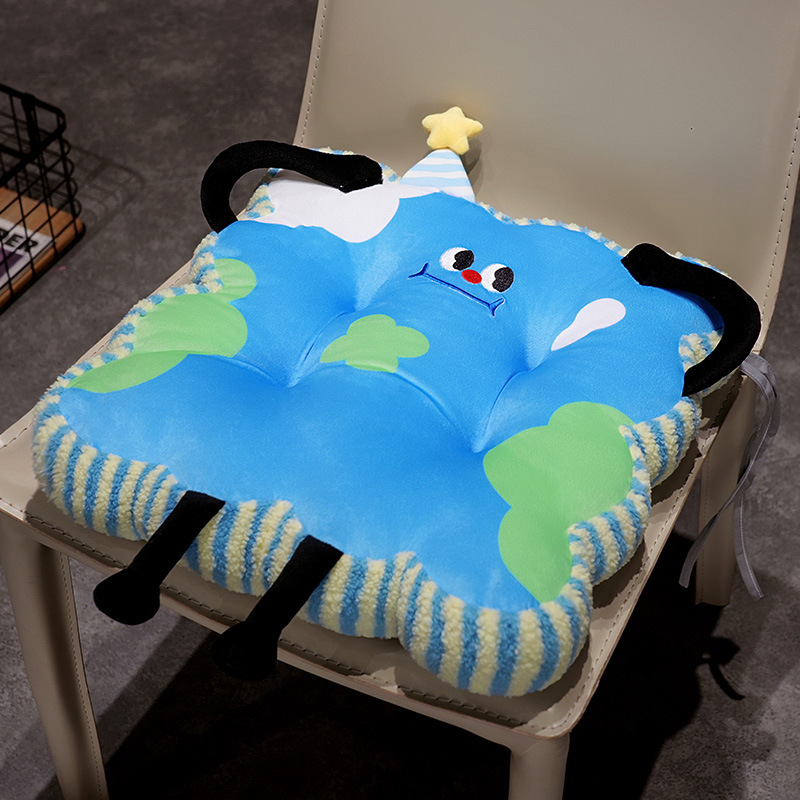 Planeta feliz petal cojín de bordes de cerdas de oficina para estudiantes sentados para proteger las caderas de dibujos animados cojín de almohadilla de suelo grueso cojín de silla