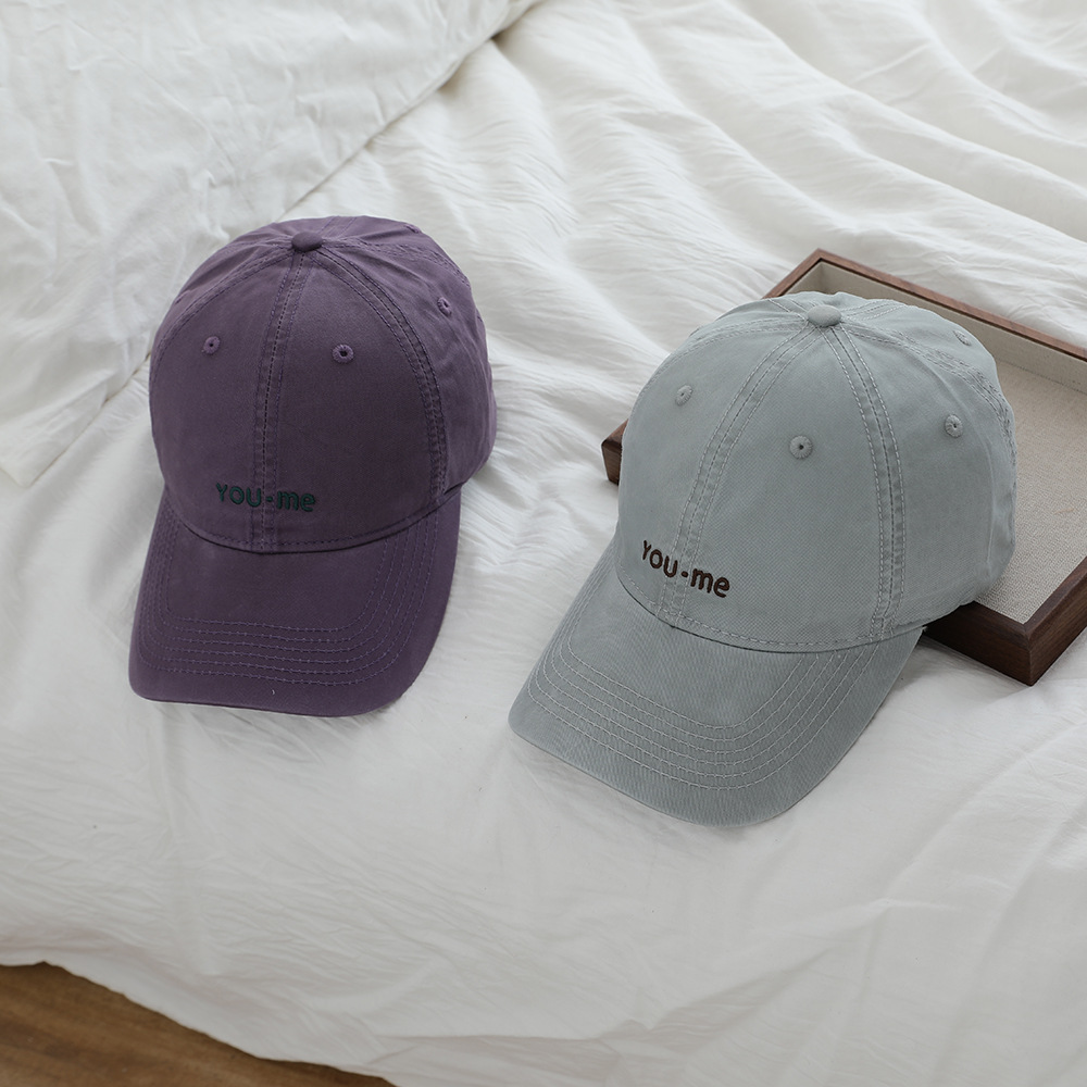 Sombreros infantiles primavera y otoño estilo americano bordado simple sombrero de béisbol casuales para hombres y mujeres sombreros de lengua de pato