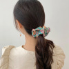 Fresh retro universal cloth, hair accessory, french style, floral print, internet celebrity