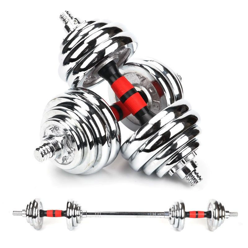 Electroplated solid cast iron dumbbells for home use exercise fitness equipment variable barbell set removable adjustable dumbbells