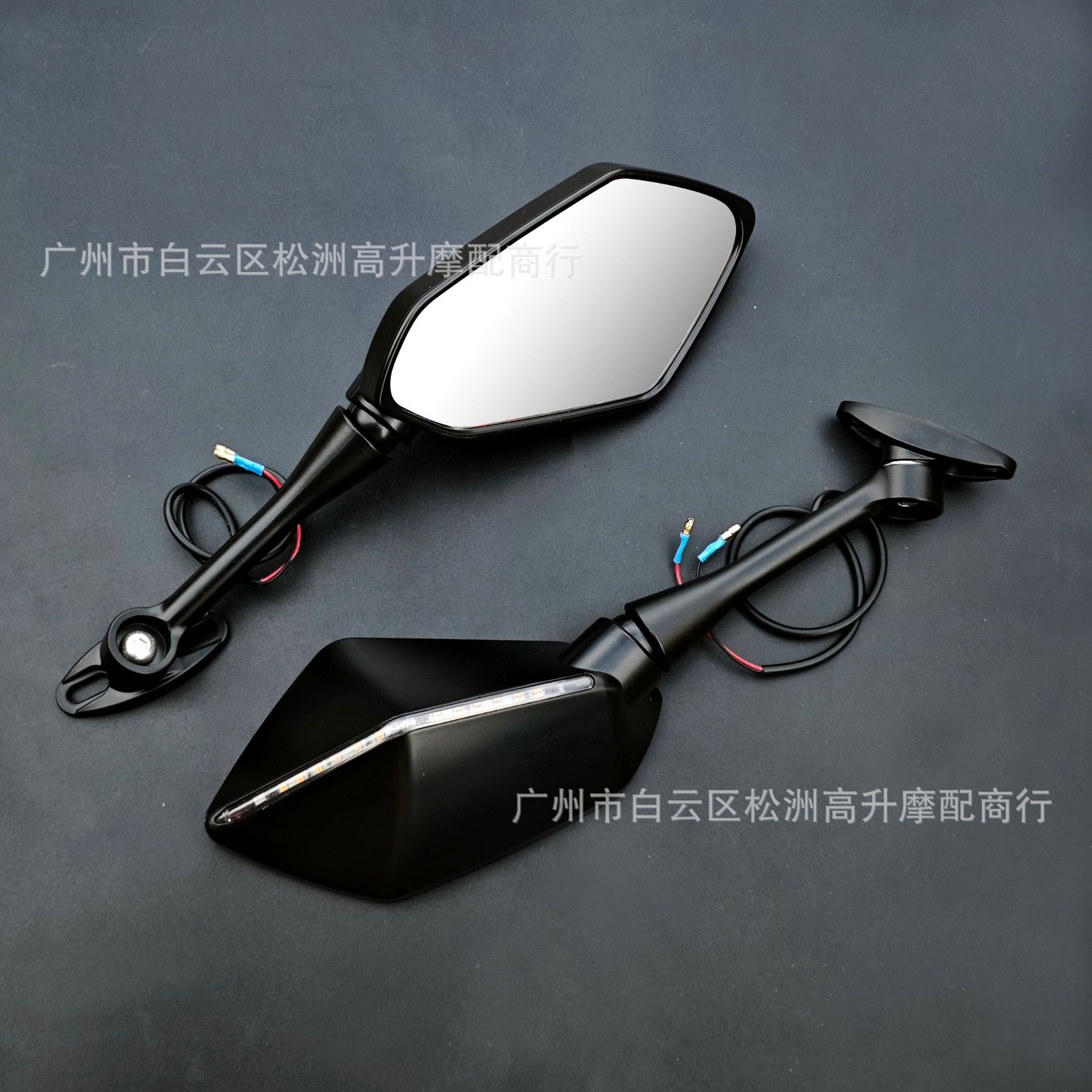 Front-Mounted Installation with Turn Signal Light Bar, Modified Rearview Mirror for Racing Motorcycles, Universal Accessories for Electric Vehicles