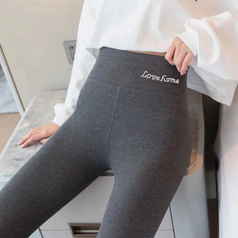 Fleece thin warm velvet leggings, demi-season keep warm trousers