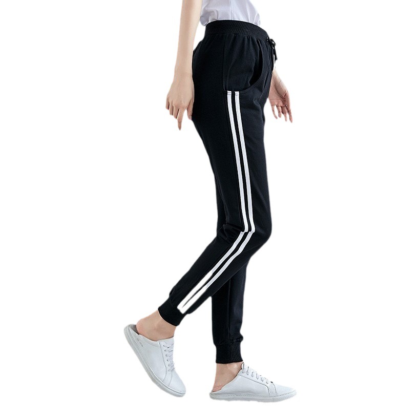 Pantalones de chándal Harem de nueve puntos para mujer, estilo nuevo primavera-otoño 2026, pantalones casuales de algodón negros, marca de moda. image 1